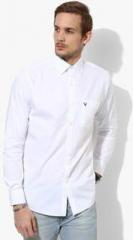 Allen Solly White Solid Regular Fit Casual Shirt men