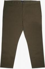 Altomoda By Pantaloons Olive Solid Trousers women