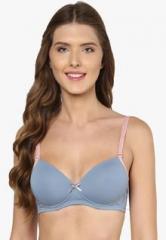 Amante Blue Solid Padded Moulded Bra women