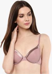 Amante Mauve Solid Padded Wired T Shirt Bra women