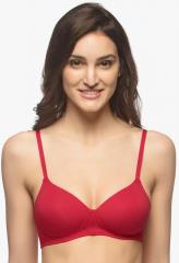 Amante Red Solid Padded T Shirt Bra women