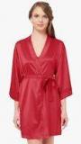 Amante Red Solid Robe women