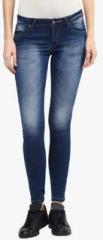 American Crew Blue Washed Slim Mid Rise Jeans women