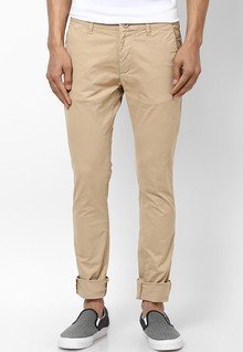 American Derby Polo Club Beige Colour Solid Chinos men