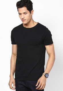 American Derby Polo Club Washed Out Black Round Neck T Shirt men