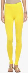 American-elm Yellow Solid Legging women