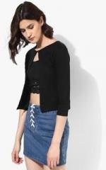 And Black Solid Shrug women