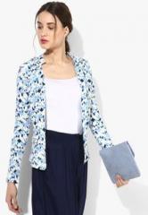 And Blue Printed Winter Jacket women