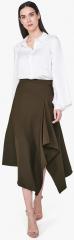 And Olive Green A Line Skirt women