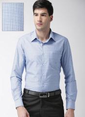 Arrow Blue Premium Slim Fit Checked Formal Shirt men