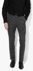 Arrow Grey Melange Solid Regular Fit Formal Trouser men