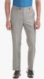 Arrow Grey Solid Tapered Fit Formal Trouser men