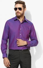 Arrow Purple Textured Regular Fit Formal Shirt men