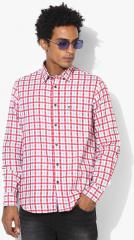Arrow Sport red Checked Slim Fit Casual Shirt men