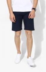 Arrow Sports Navy Blue Solid Shorts men