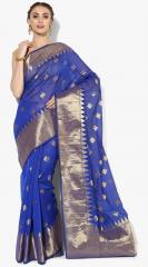 Avishi Blue Printed Saree women
