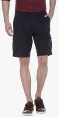 Basics Dark Grey Solid Regular Fit Shorts men