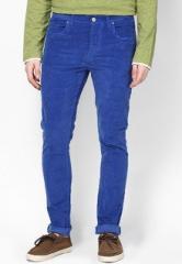 Being Human Clothing Solids Blue Chinos men
