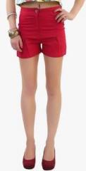 Belle Fille Red Solid Shorts women