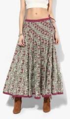 Biba Multicoloured A Line Cotton Skirt women