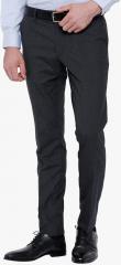 Black Coffee Charcoal Grey Textured Formal Trouser men