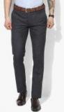 Blackberrys Charcoal Grey Tapered Fit Solid Formal Trousers men