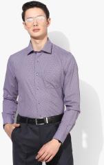 Blackberrys Purple Slim Fit Printed Formal Shirt men