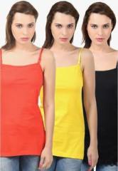 Bodycare Pack Of 3 Multicoloured Color Solid Camisole women