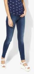 Calvin Klein Jeans Blue Washed Mid Rise Skinny Jeans women