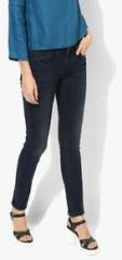 Calvin Klein Jeans Navy Blue Washed Mid Rise Regular Fit Jeans women
