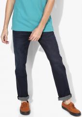 Calvin Klein Jeans Navy Blue Washed Mid Rise Slim Fit Jeans men