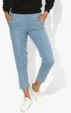 Camla Blue Solid Coloured Pant women