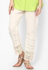 Castle Off White Embroidered Palazzo women