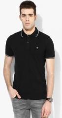 Celio Black Solid Polo T Shirt men
