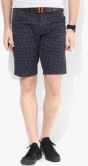Celio Blue Printed Shorts men