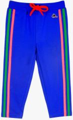 Cherry Crumble Blue Solid Track Bottoms girls