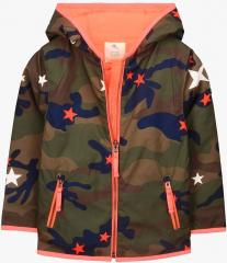 Cherry Crumble Olive Printed Winter Jacket boys