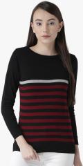 Club York Black Striped Sweater women