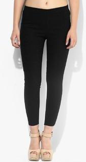 Code By Lifestyle Black Embroidered Legging women