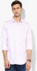 Code By Lifestyle Pink Printed Slim Fit Casual Shirt men