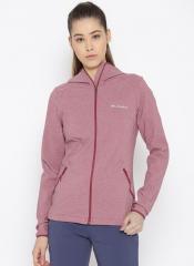 Columbia Pink Solid Lightweight Open Front Jacket women