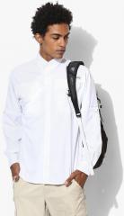 Columbia White Solid Casual Shirt men