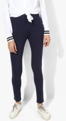 Cover Story Navy Blue Solid Jeggings women