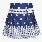 Cutecumber Navy Blue Printed A Line Skirt girls