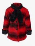 Cutecumber Red Printed Quilted Jacket girls