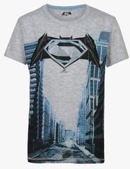 Dawn Of Justice Grey Melange T Shirt boys