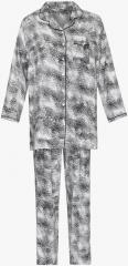 De-nap Grey Printed Night Suit women
