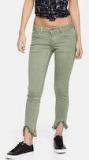 Deal Jeans Green Slim Fit Mid Rise Jeans women