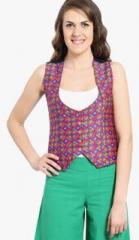 Desi Weaves Multicoloured Printed Jacket women