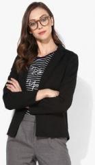 Dorothy Perkins Black Solid Fitted Blazer women